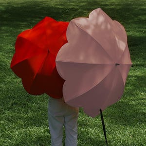 Parapluie floral : parasol coupe-vent surdimensionné, protection UV