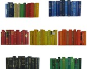Decorative Books by the Foot, Bookshelf Decor, Books by Color Shelf Filler, Old Books for Fireplace Mantel Decoration, Wedding Centerpiece