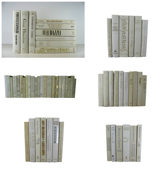 One Foot Of White Off White Cream Decorative Books For Etsy