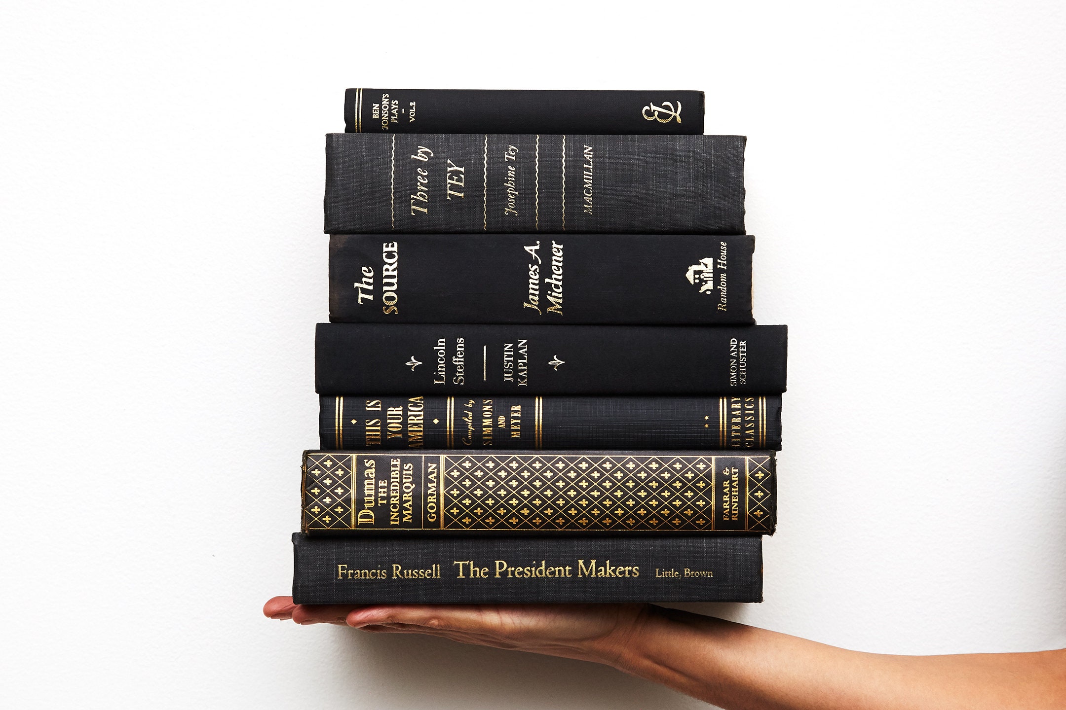 Tan and Taupe Decorative Books Black Home Decor Vintage Books for Home Decor Black Mantel Display