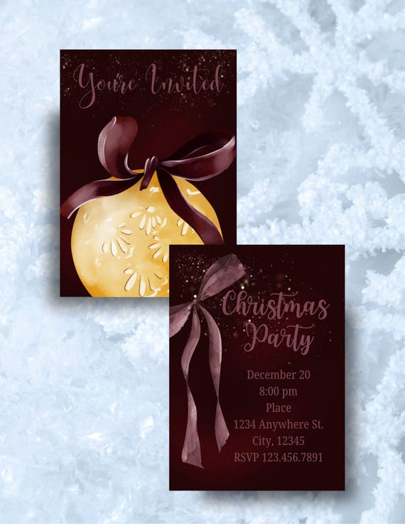 Ornament Sparkle Digital Invitation