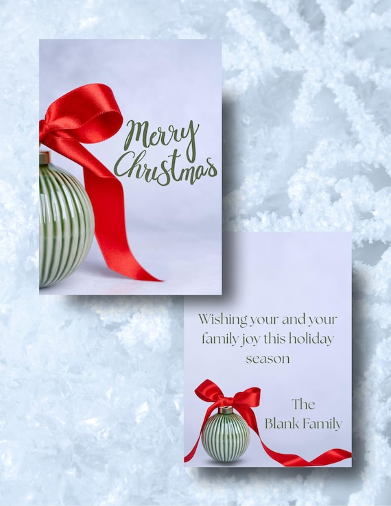 Simple Christmas Ornament Digital Card