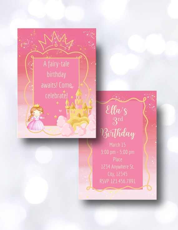 Little Princess Birthday Digital Invitation