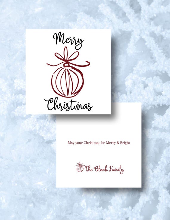 Simple Merry Christmas Digital Greeting Card