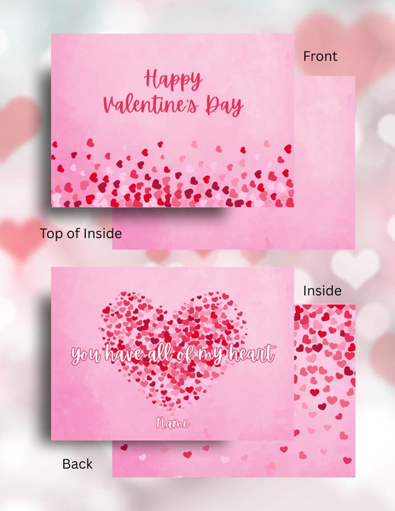All of My Heart All Pink Digital Greeting Card