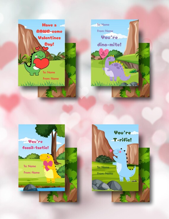 Dinosaur Digital Valentine Cards