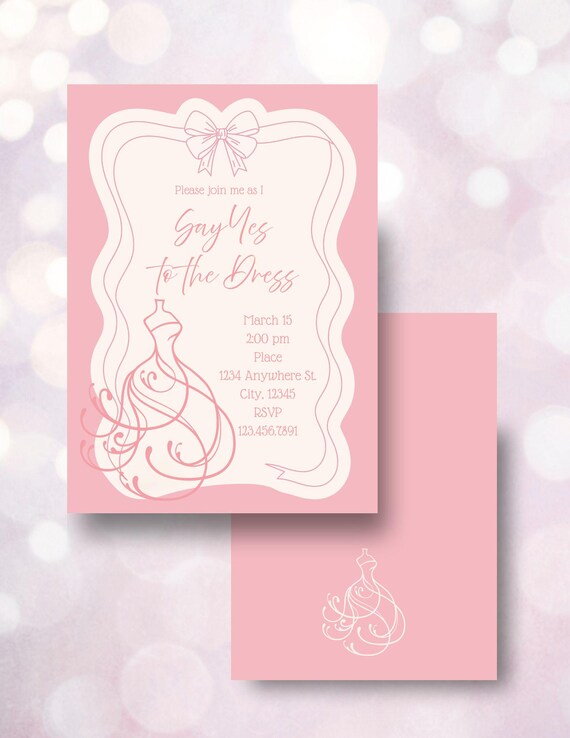 Yes to the Dress Digital Invitation