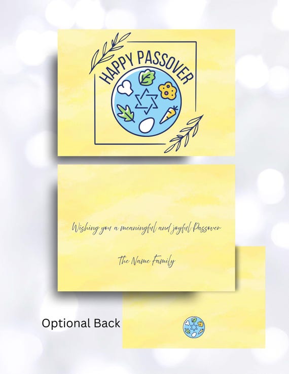 Passover Seder Plate Digital Greeting Card