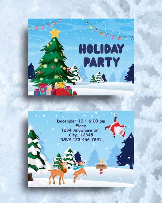 Vibrant Holiday Party Digital Invitation