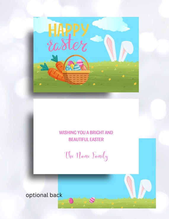 Happy Easter Bunny Digital Greeting Card