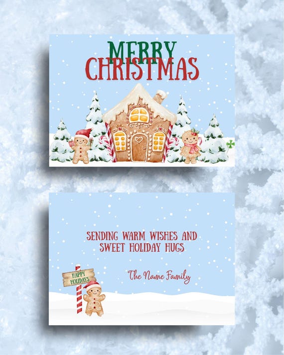 Gingerbread Digital Christmas Card