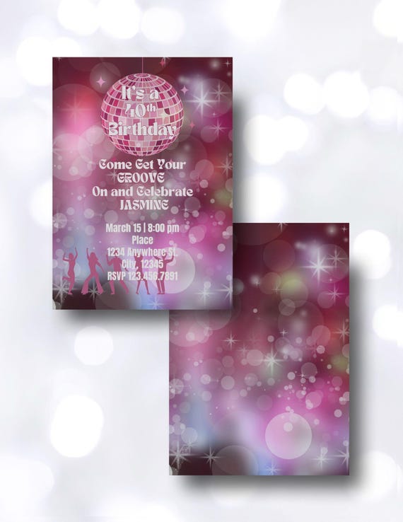 Vibrant Disco Party Digital Invitation