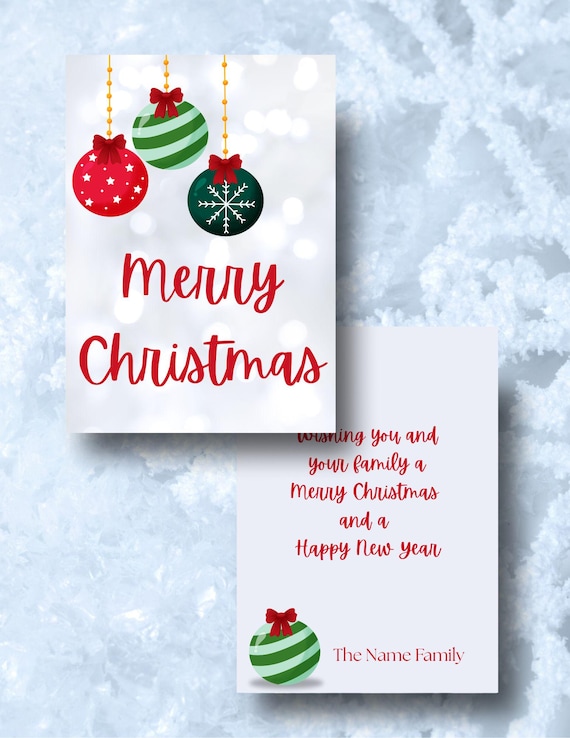 Christmas Ornaments Digital Card