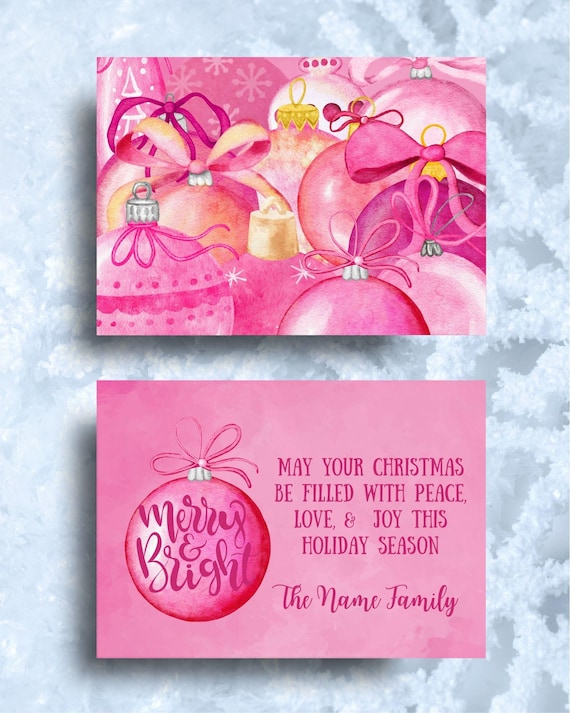 Pink Ornaments Everywhere Digital Greeting Card