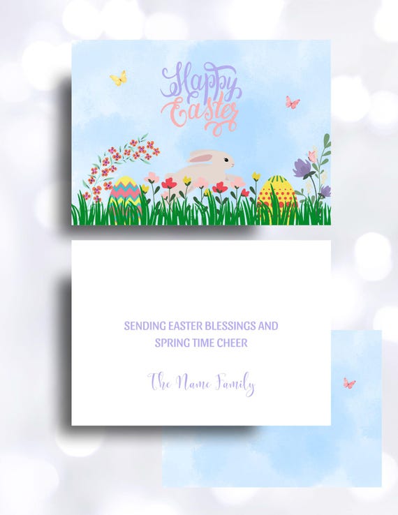 Easter with a Touch of Spring Digital Greeting Card