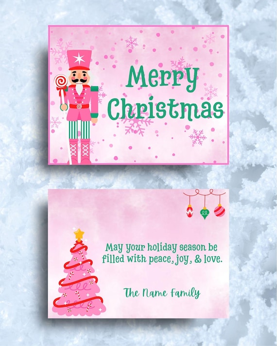 Christmas Pink Nutcracker Digital Card