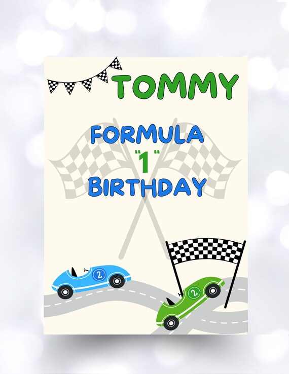 It's A Race Editable Custom Invitation