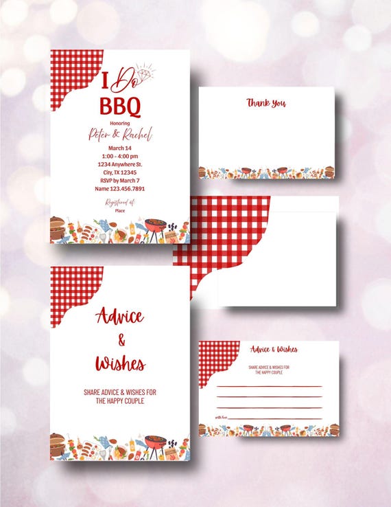 I DO BBQ & Things Digital Couple Shower Set