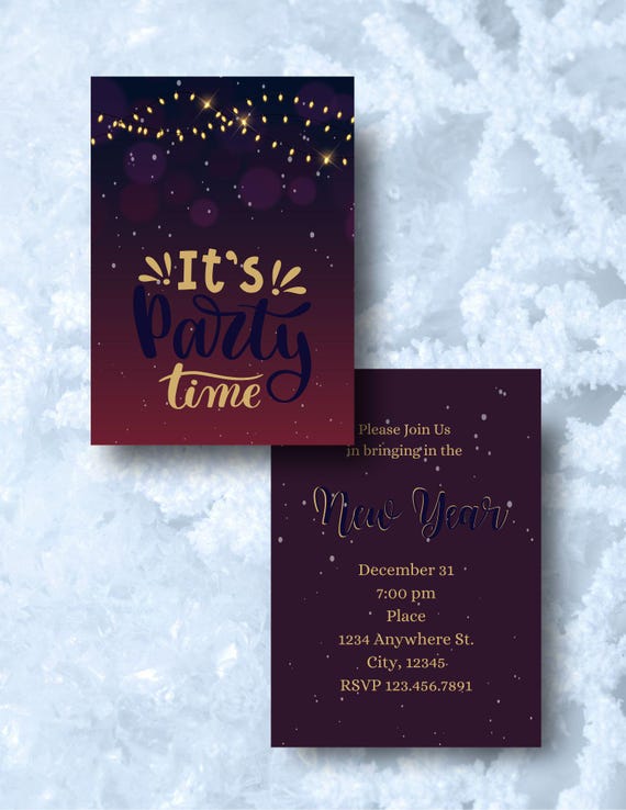 New Year's Eve Party Digital Invitation