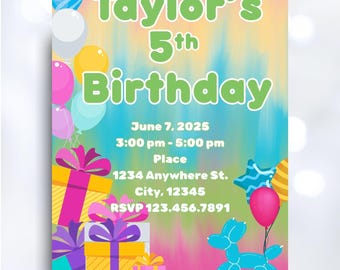 Tie-Dye Digital Invitation