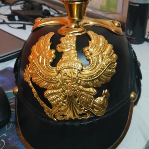第一次世界大戦のドイツ軍のスパイク付き革製ヘルメット