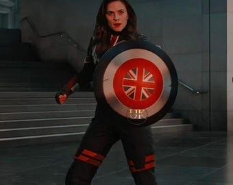 Captain Carter Shield: Metal Prop Replica, British Flag Design - Cosplay