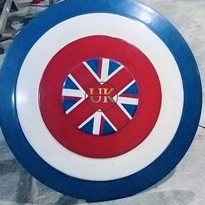 Captain Carter Schild Metall Prop Replik | Bildschirm Genaue Marvel British Flagge Schild | Für Cosplay Shield mit | Erstes Schild Geschenk