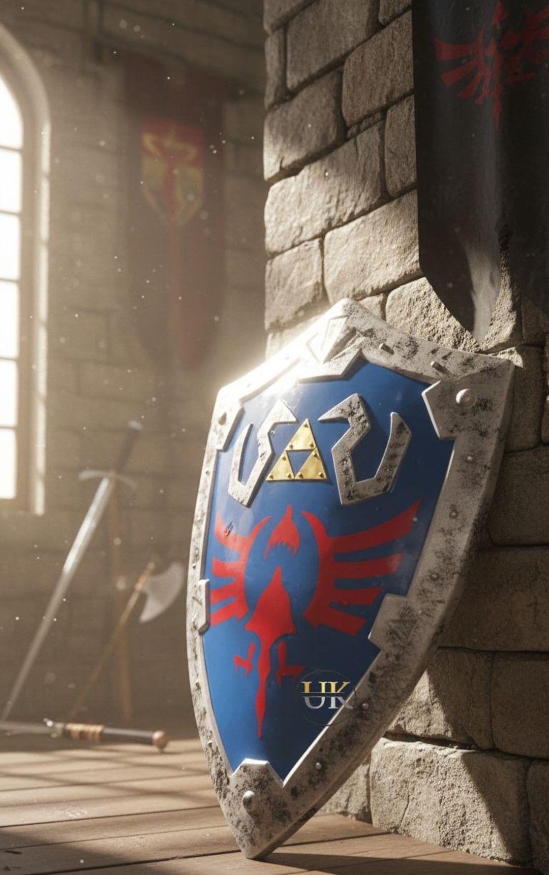 Handmade Steel Zelda Hylian Shield: Full Size Replica With Grip - Etsy
