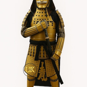 Wearable Sengoku Samurai Armor: Functional Iron & Silk Rüstung - Golden Color