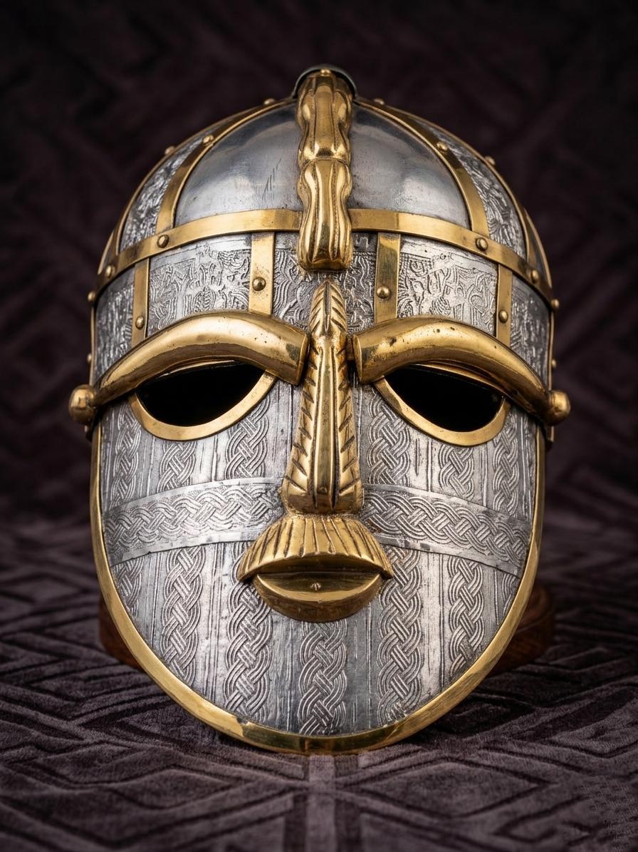 King Rædwald Sutton Hoo Helmet Replica - Anglo-saxon King Raedwald Helmet - Vendel ...