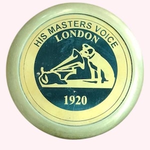 Robert Frost Poem Brass Compass: Vintage Nautical Sundial, His Master&#39;s Voice London 1920