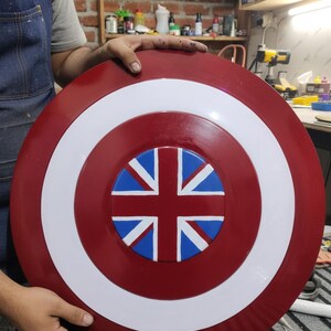 Captain Carter Shield: Metal Prop Replica, British Flag Design - Cosplay image 5