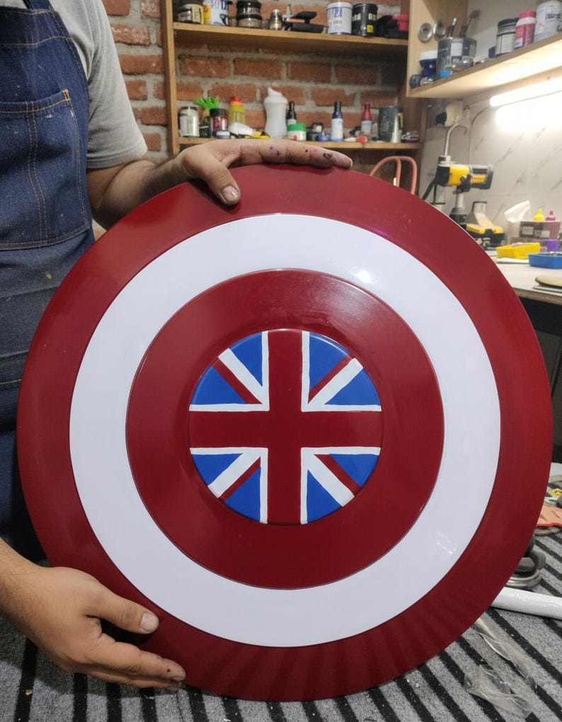 Captain Carter Shield: Metal Prop Replica, British Flag Design - Cosplay image 5