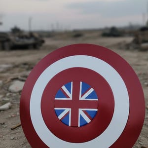 Captain Carter Shield: Metal Prop Replica, British Flag Design - Cosplay image 11