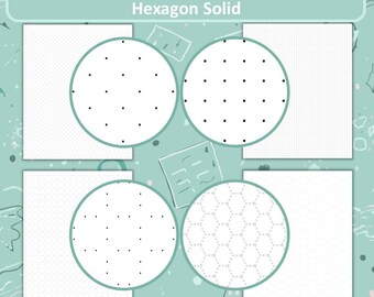Grid Paper Pastel Set - Digital Junk Journal Ephemera Bundle (PDF Printable)