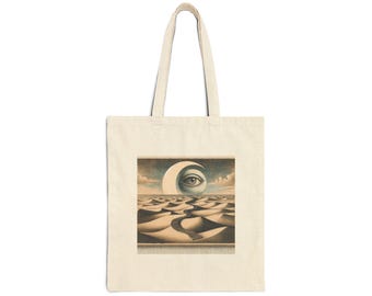 Minimalist Cotton Tote Bag - Simple Canvas Shoulder Tote, Durable Eco-Friendly Reusable Bag for Everyday Use