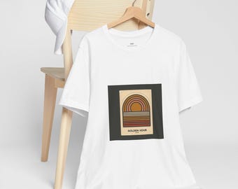 Sunset Golden Hour Graphic Tee - Unisex Vintage Style T-Shirt