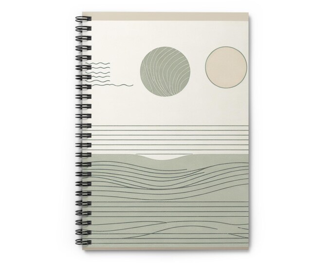Aesthetic Spiral Notebook for Creativity, Daily Journaling, Stationery Lovers, Gift for Students, Nature-Inspired Design