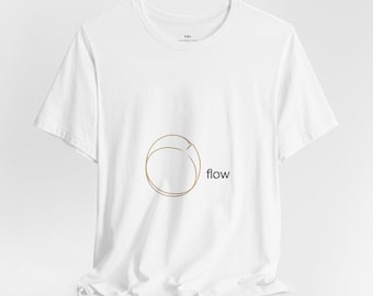 Minimalist Flow Graphic T-Shirt - Abstract Line Art Casual Tee