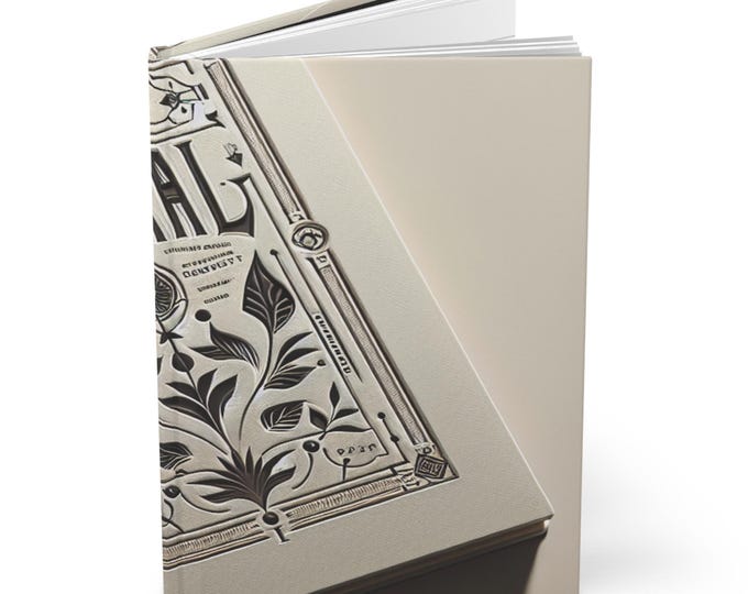 Textured Journal, Minimalist Hardcover Notebook for Writers & Professionals, Gloss Finish, Stylish Diary, Creative Writing Gift, Lined