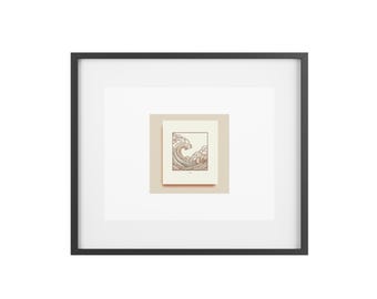 Serenity in Flow - Framed Canvas Wall Art, Tranquil Nature-Inspired Abstract Print for Modern or Traditional Home Decor
