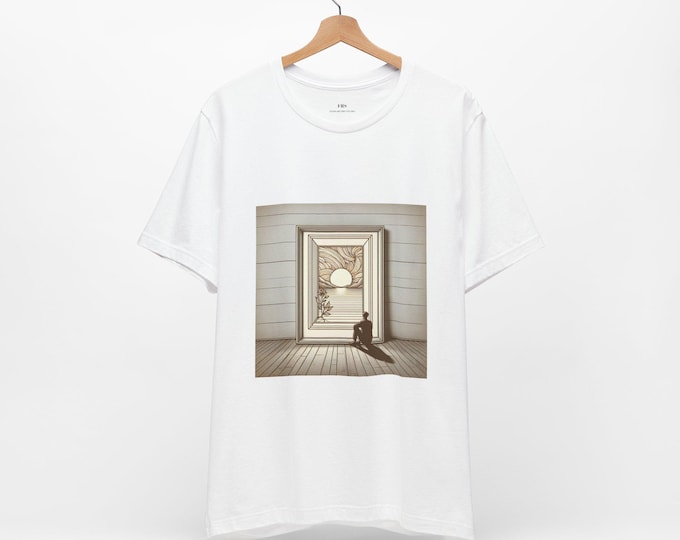 Polaroid Style Line Art Tee - Retro Photography Graphic T-Shirt