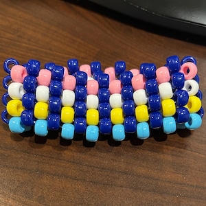 Colorful Blue Kandi Cuff