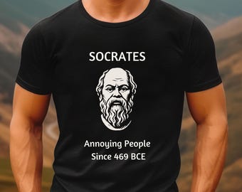 Camiseta unisex de filosofía de Sócrates - Camiseta unisex de jersey, algodón suave, regalo para estudiantes, regreso a clases