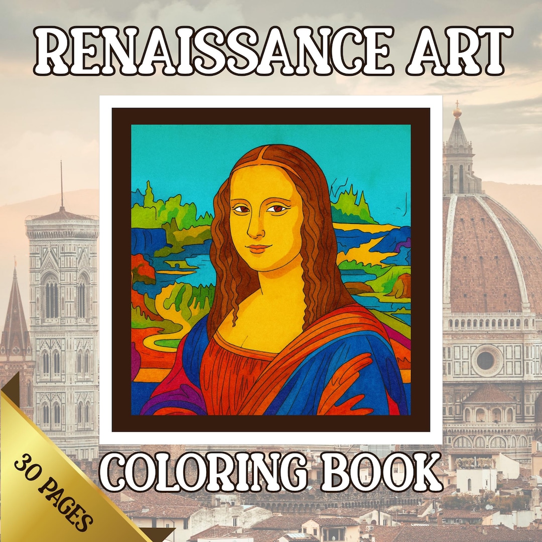 Art Masterpieces Coloring Book for Adults | 30 Printable PDF Pages | - Etsy