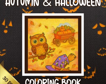 Halloween-målarbok för barn: 30 kusligt söta höstsidor (PDF-nedladdning)