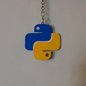 Linux + Python Earrings & Keychain | Computer Science Mascot | Handpainted | 3D-Printed | Software Engineer Gifts | Programmer Present Python