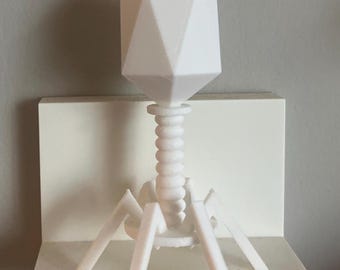 Bakteriophagenmodell | T-4-Phage | Schreibtischdeko | Geschenk für Wissenschaftsbegeisterte | Geschenk für Virologen