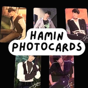 Fanmade Hamin Photocard Set (PLAVE) | 5 Glossy Designs | Unofficial K-Pop Style Artist Trading Cards | Collectible PLAVE Hamin Merch
