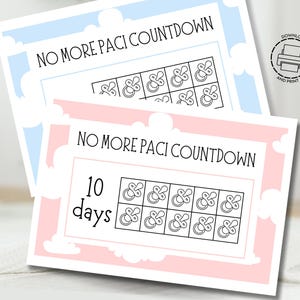 Slut på Paci Nedräkning Napp Avvänjning Napp Sluta Paci Fairy Småbarn Övergång Binky Napp Sluta Använd Hej då Paci Vana Blå Rosa